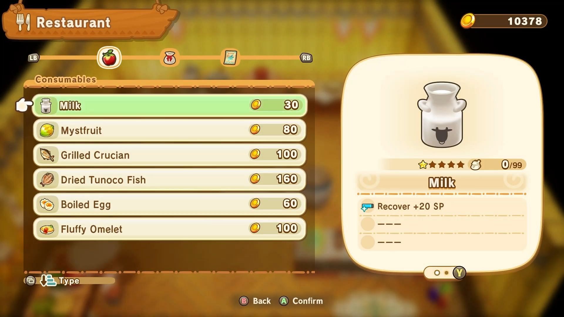 Use the bumpers to change tabs (Image via LEVEL5 || YouTube/@MarchMarauder)